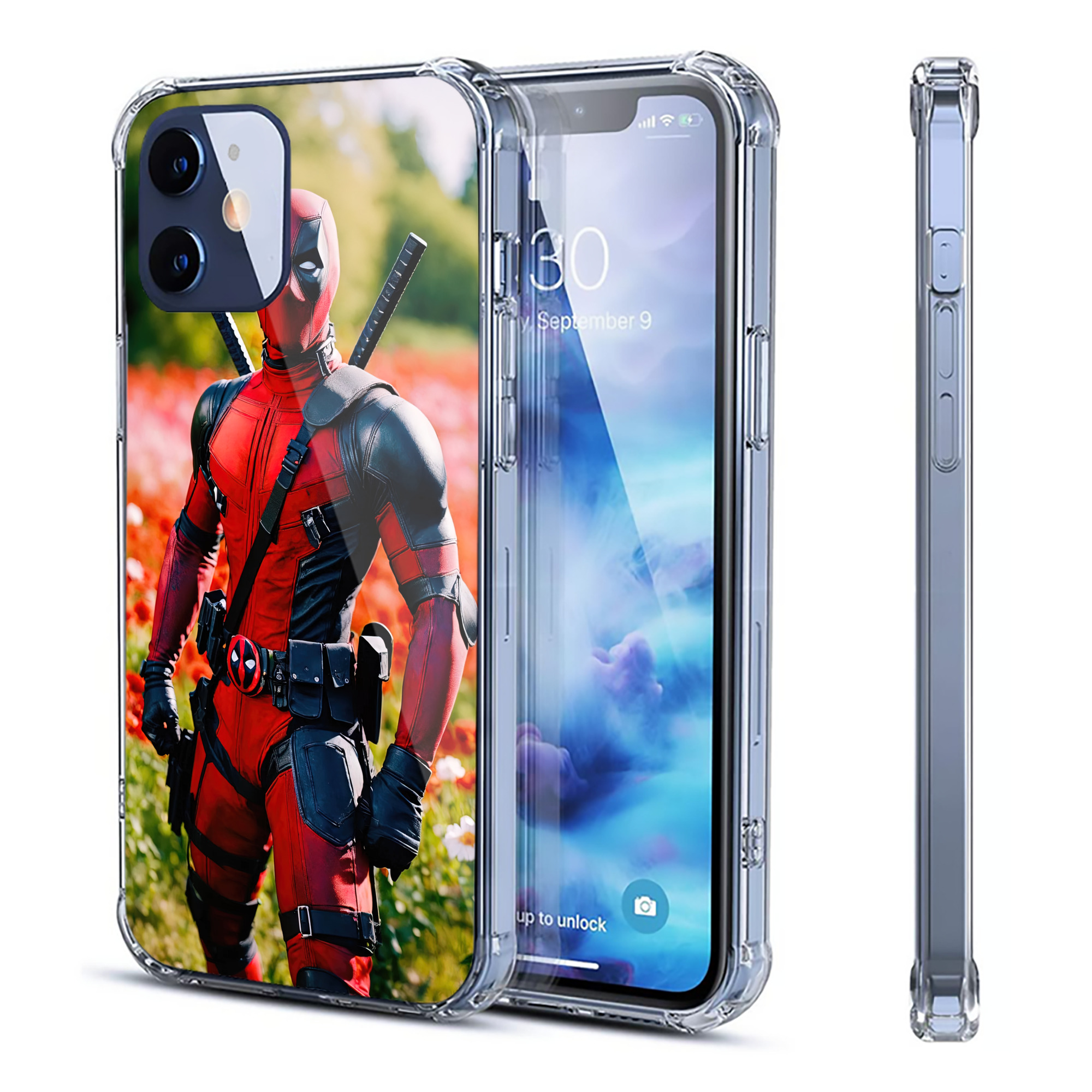 （画像用） Deadpool デッドプール 【iPhone 12シリーズ対応】透明スマホケース（クリアソフトケース）